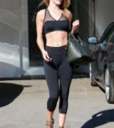 ROSIE HUNTINGTON-WHITELEY in Leggings Leaves a Gym in West Hollywood