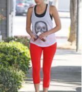 ASHLEY BENSON in Tights Leaves a Gym in Beverly Hills