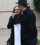 ELIZABETH OLSEN and Boyd Holbrook Out in Paris