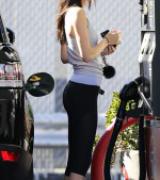 KENDALL JENNER in Tight Leggings at a Gas Station in Calabasas