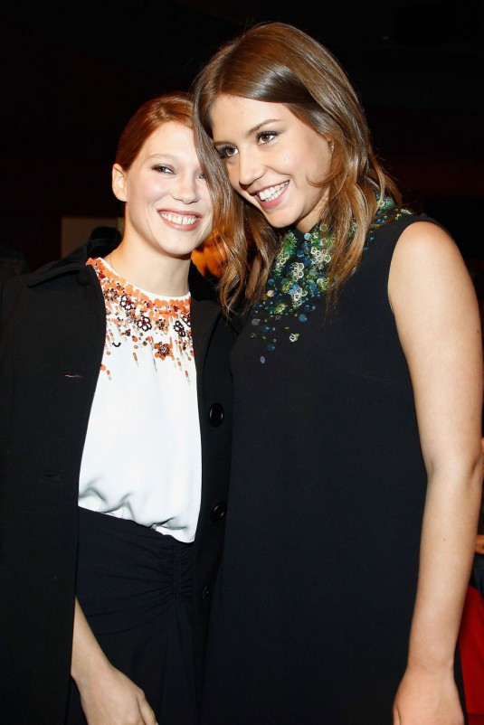 ADELE EXARCHOPOULOS and LEA SEYDOUX at Les Lumieres 2014 Cinema Awards in Paris