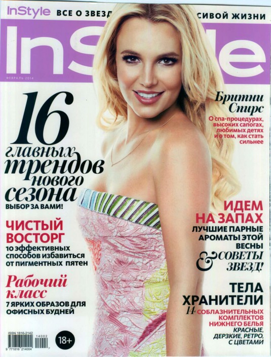 BRITNEY SPEARS in Instyle Magazine, Russia, February 2014 Issue