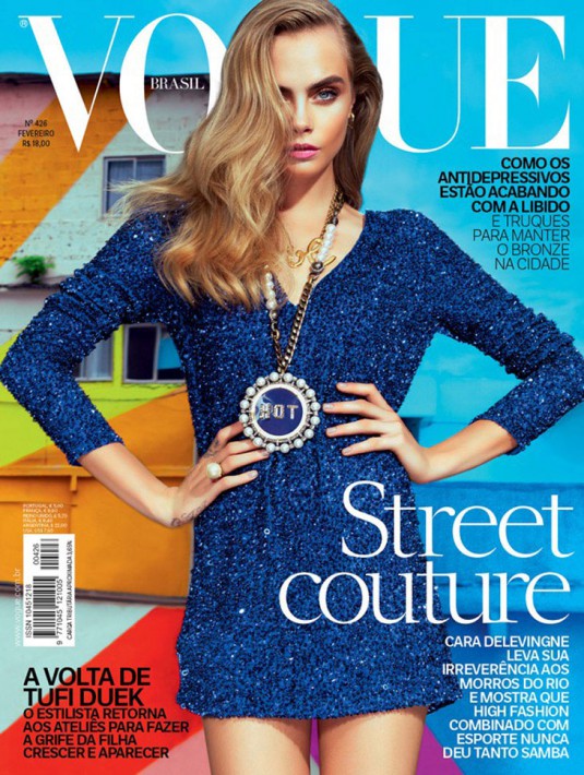 CARA DELEVINGNE - Vogue Brazil Cover, February 2014
