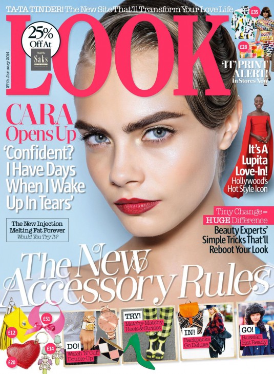 CARA DELEVINGNE in Look Magazine, UK January 2014 Issue