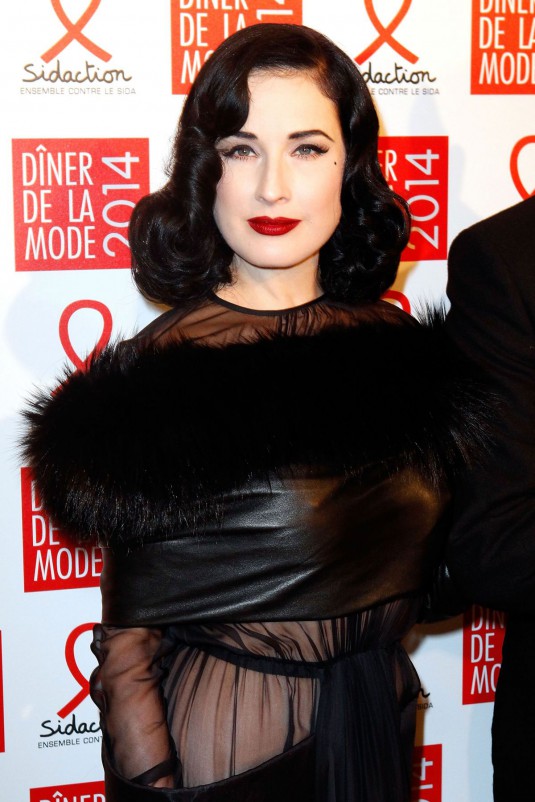 DITA VON TEESE at Sidaction Gala Dinner at Pavillon D’Armenonville
