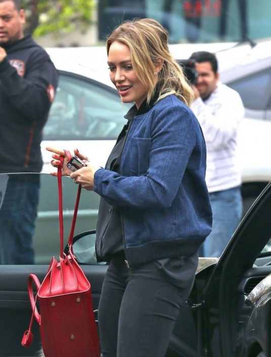 HILARY DUFF Arrives to Cecconi’s in West Hollywood
