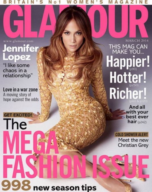 JENNIFER LOPEZ in Glamour Magazine, UK March 2014 Issue