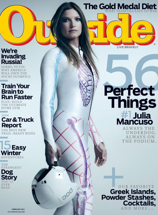 JULIA MANCUSO in Outside Magazine, February 2014 Issue