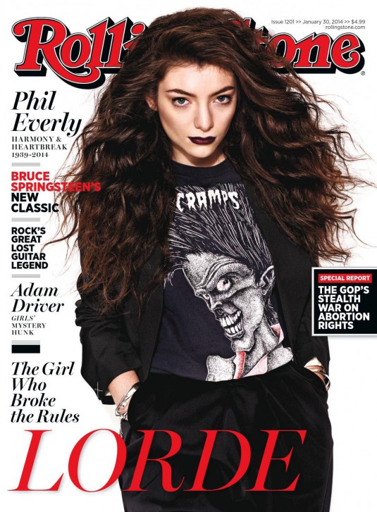 LORDE in Rolling Stone Magazine, January 2014 Issue