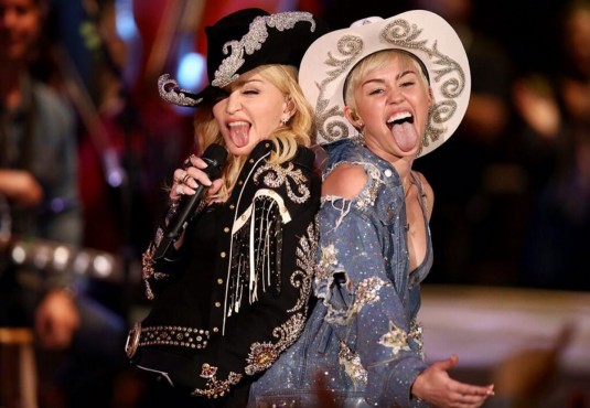 MILEY CYRUS and MADONNA at MTV Unplugged in Hollywood