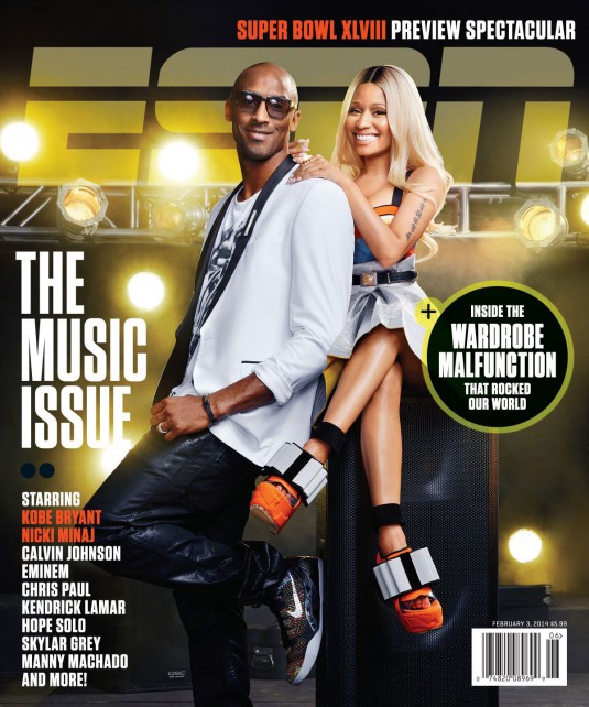 NICKI MINAJ on the Cover of ESPN Magazine, February 2014 Issue