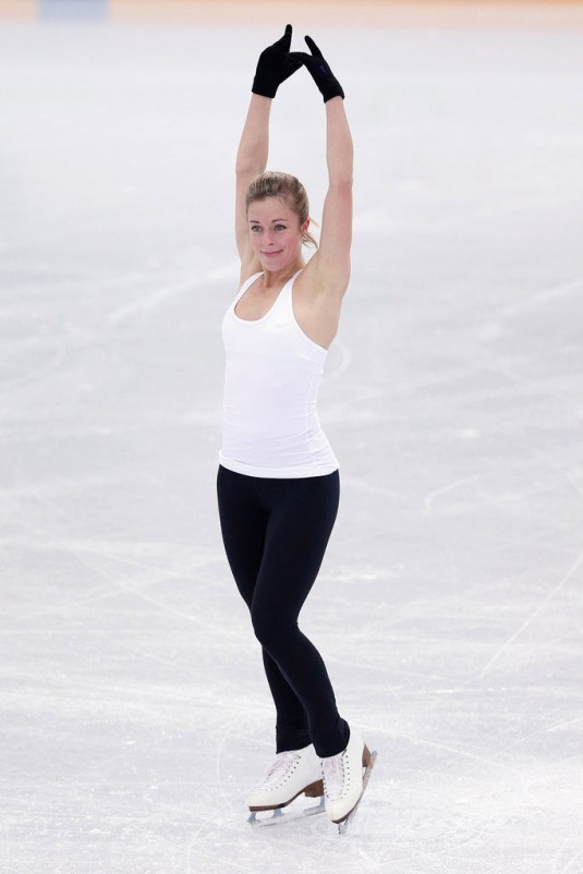 ASHLEY WAGNER - Practicing her routine in Sochi