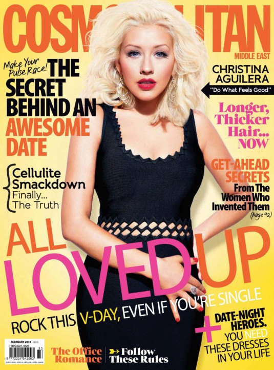 CHRISTINA AGUILERA in Cosmopolitan Magazine, Middle East February 2014 Issue