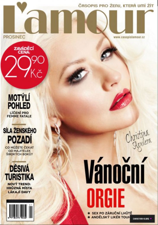 CHRISTINA AGUILERA on the cover of L’AMOUR Magazine