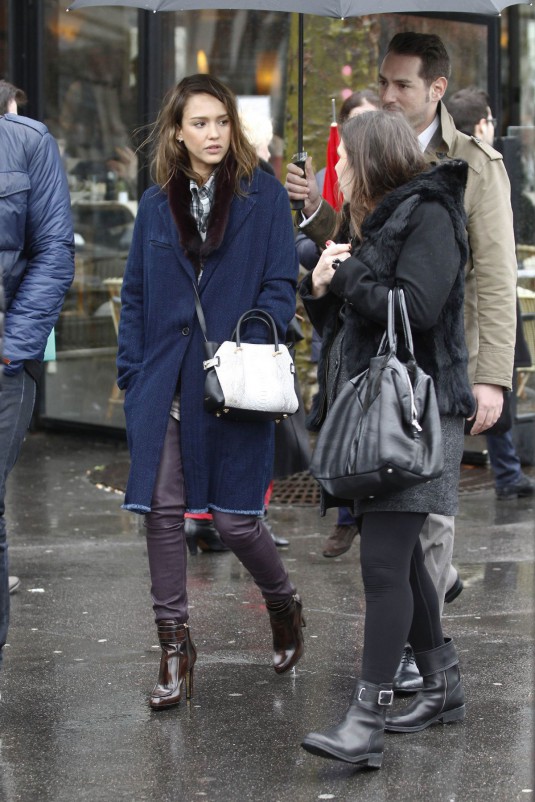 JESSICA ALBA Out and About in Paris