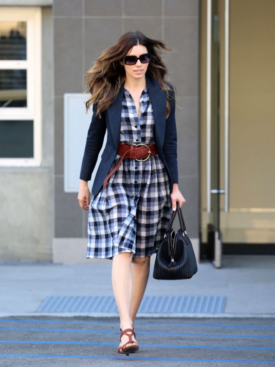 JESSICA BIEL Out and About in Santa Monica