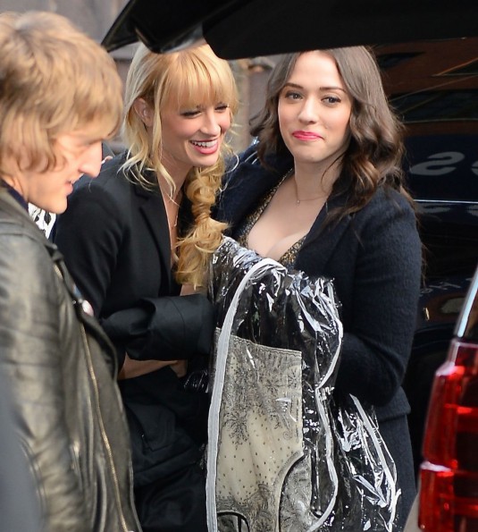KAT DENNINGS & BETH BEHRS at CBS TV Studios in NYC