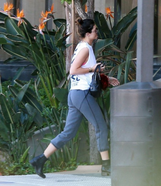 KYLIE JENNER heading to a business meeting in Ventura