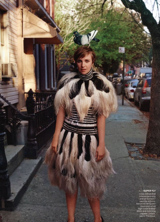 LENA DUNHAM in Vogue Magazine, February 2014 Issue