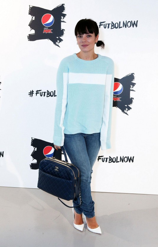 LILY ALLEN at Pepsi The Art of Football Exhibition in London