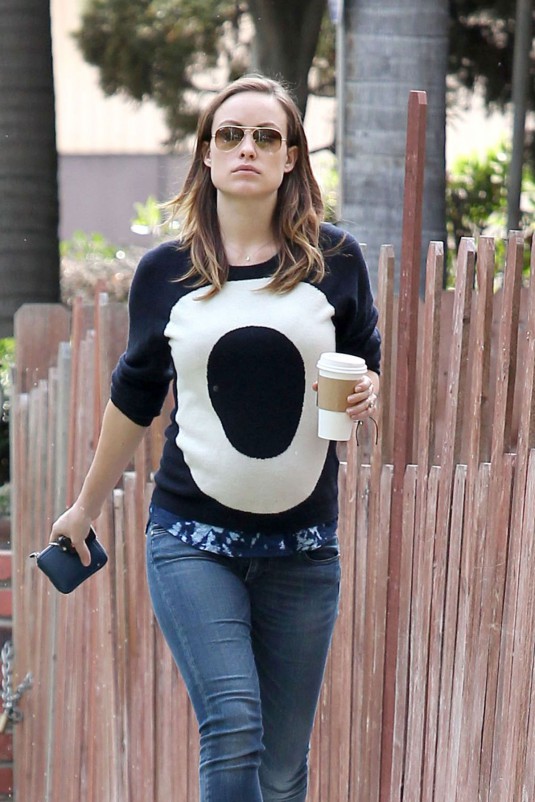 OLIVIA WILDE Grabs a Coffee to go While Out in Los Angeles