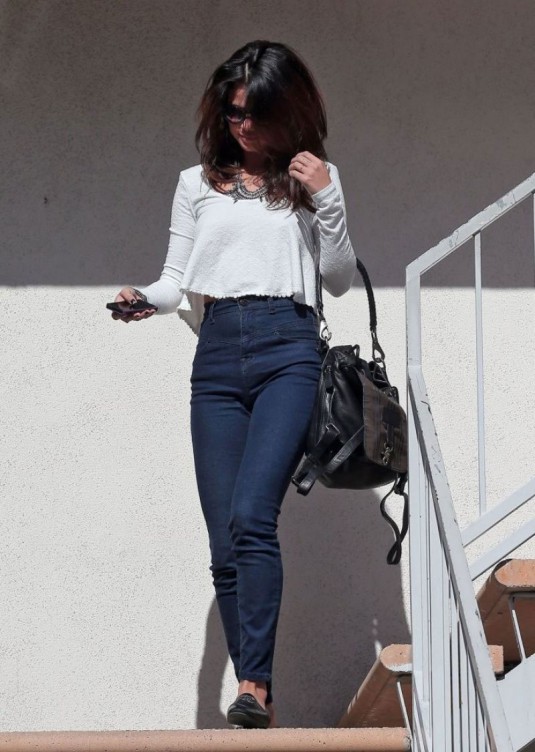 SELENA GOMEZ in jeans out in Los Angeles