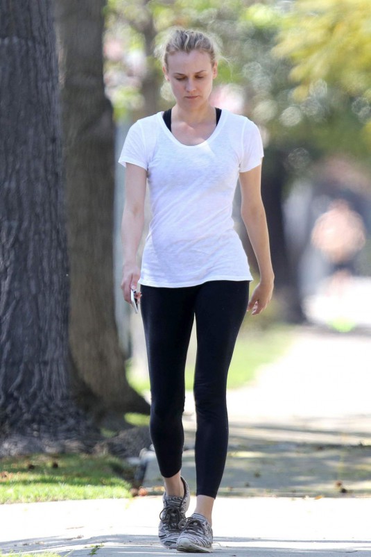 DIANE KRUGER Out for a Walk in Los Angeles