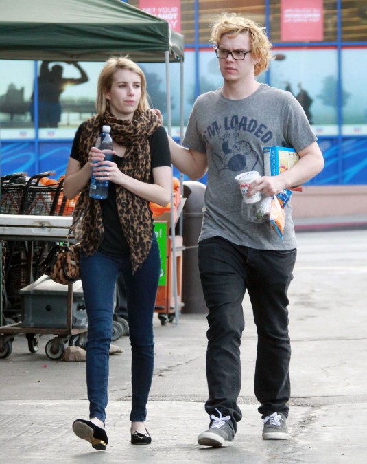 EMMA ROBERTS and Evan Peters Out in West Hollywood