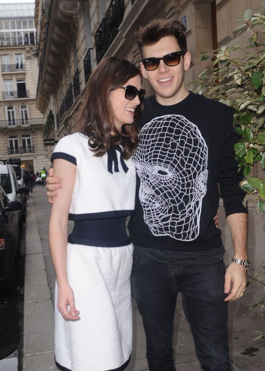 KEIRA KNIGHTLEY at Stresa Restaurant in Paris