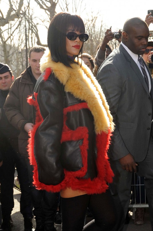 RIHANNA - Miu Miu Fashion Show in Paris