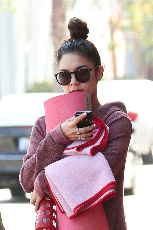 VANESSA HUDGENS Leaving a Yoga Class in Studio City