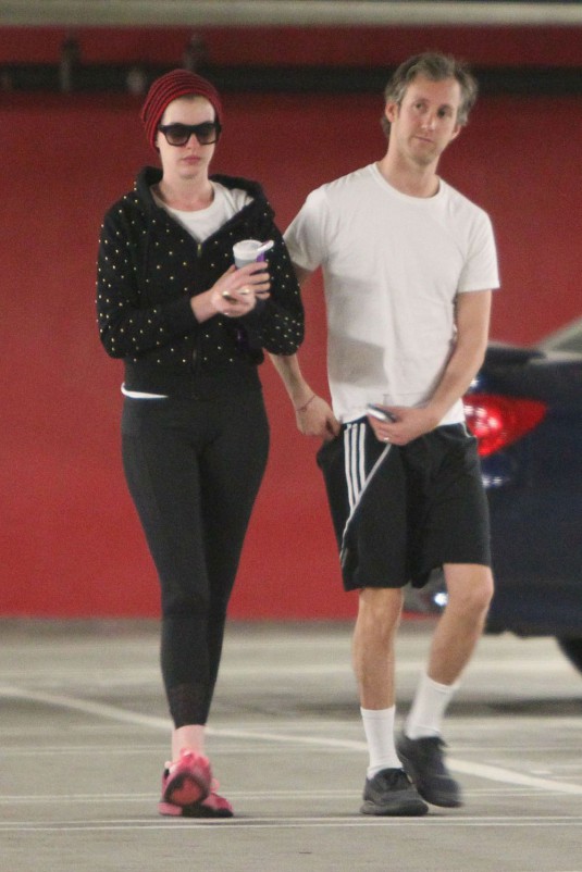 ANNE HATHAWAY in Tights Out in LA