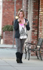 ASHLEY TISDALE Heading to a Gym in Studio City, California