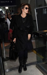 CINDY CRAWFORD at LAX Airport in LA