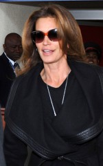 CINDY CRAWFORD at LAX Airport in LA