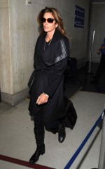 CINDY CRAWFORD at LAX Airport in LA