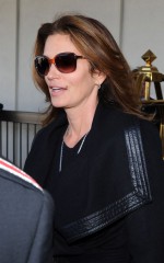 CINDY CRAWFORD at LAX Airport in LA