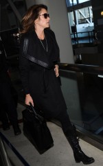 CINDY CRAWFORD at LAX Airport in LA