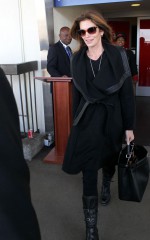 CINDY CRAWFORD at LAX Airport in LA