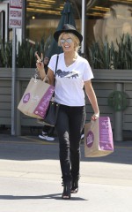 DELTA GODREM Shopping at Whole Foods in LA