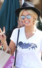DELTA GODREM Shopping at Whole Foods in LA
