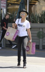 DELTA GODREM Shopping at Whole Foods in LA